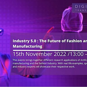 Promo image for Industry 5.0 - The Future of Fashion & Textiles Manufacturing event